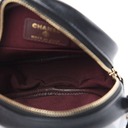 Chanel Caviar Quilted Round Clutch With Chain Black 5 of 9