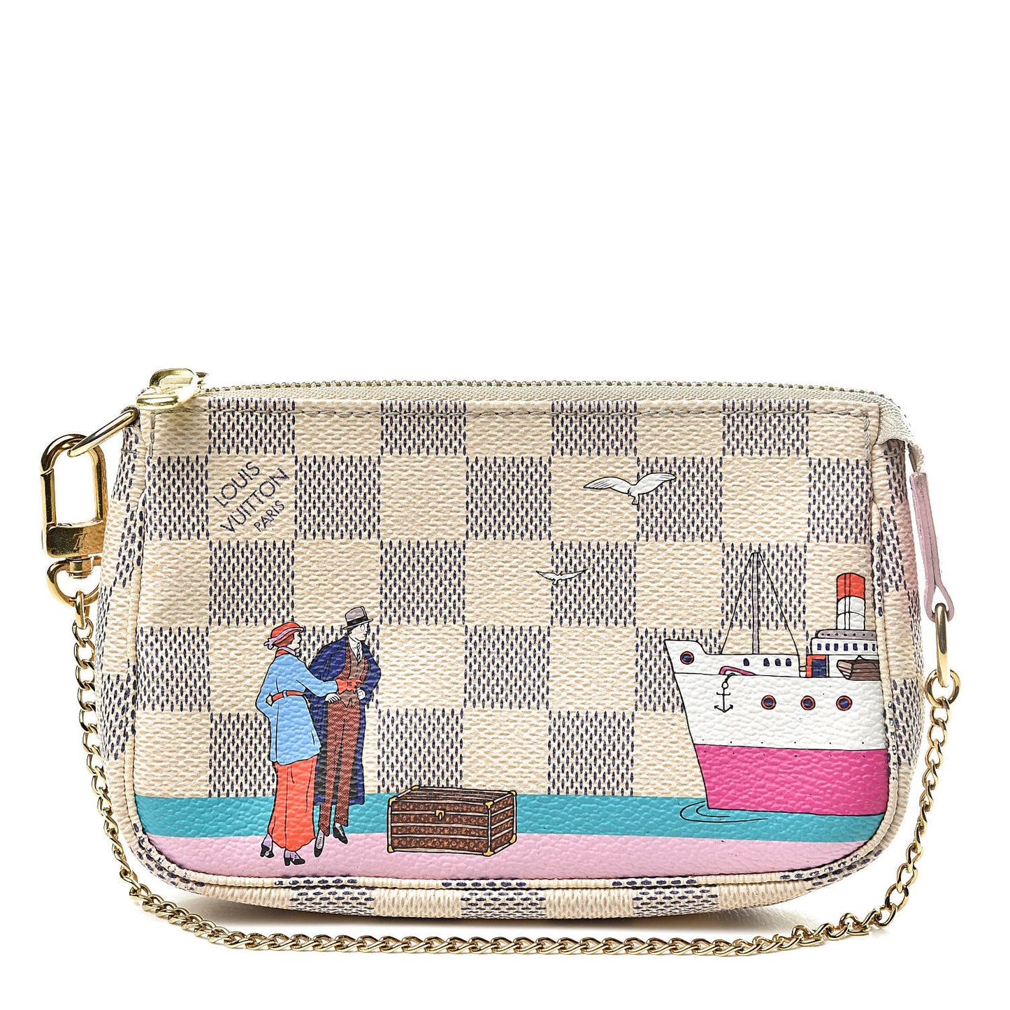 Damier Azur 2016 Christmas Animation Mini Pochette Accessories