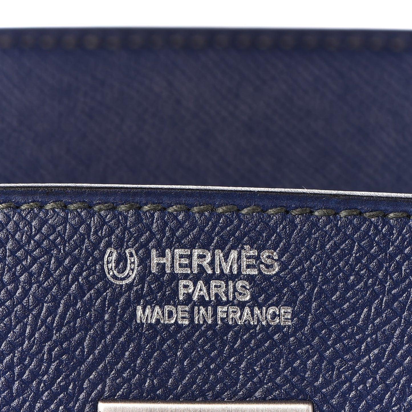 Epsom Horseshoe Birkin 40 Bleu Saphir Malachite