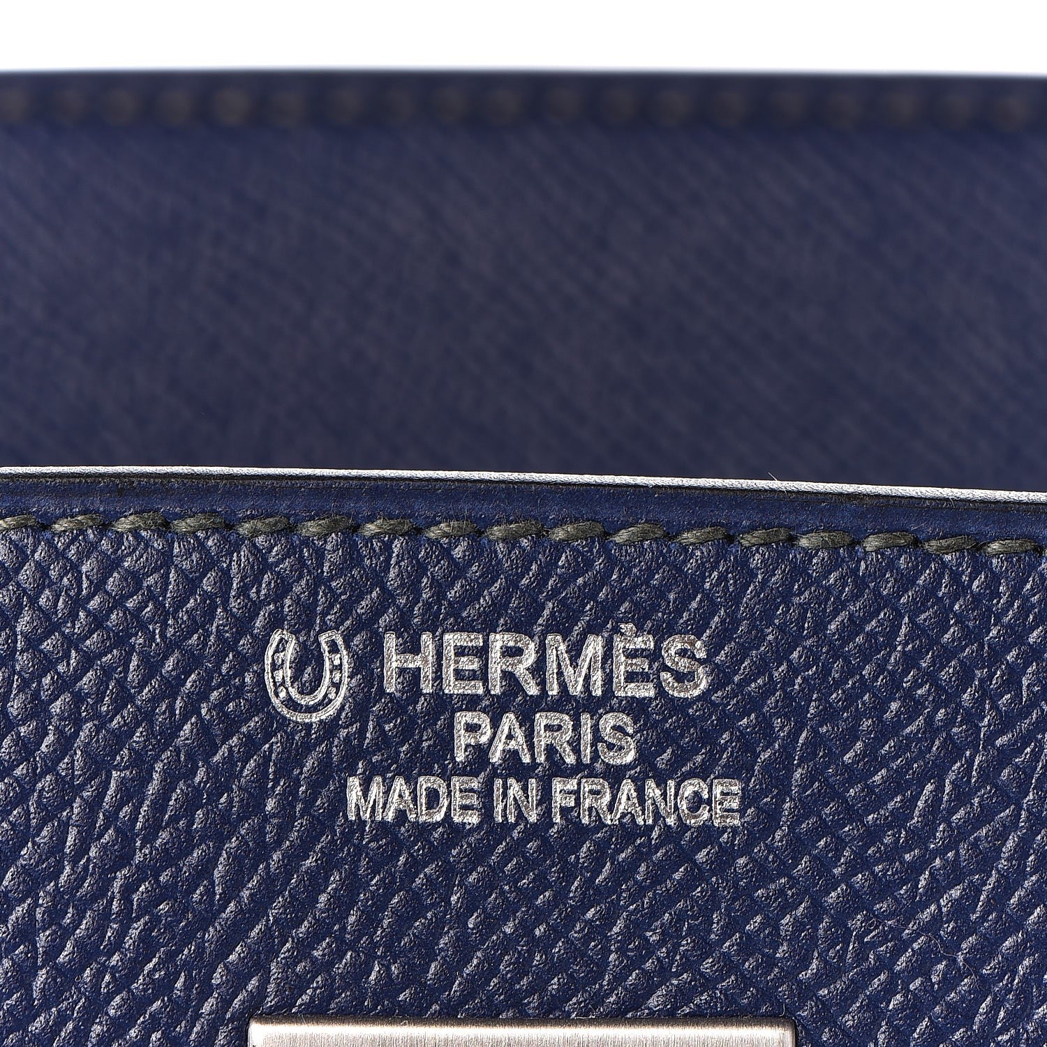 Hermes Epsom Horseshoe Birkin 40 Bleu Saphir Malachite 18 of 32