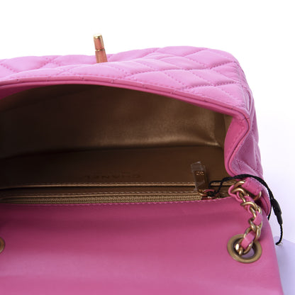 Chanel Lambskin Quilted Mini Pearl Crush Flap Pink 5 of 11