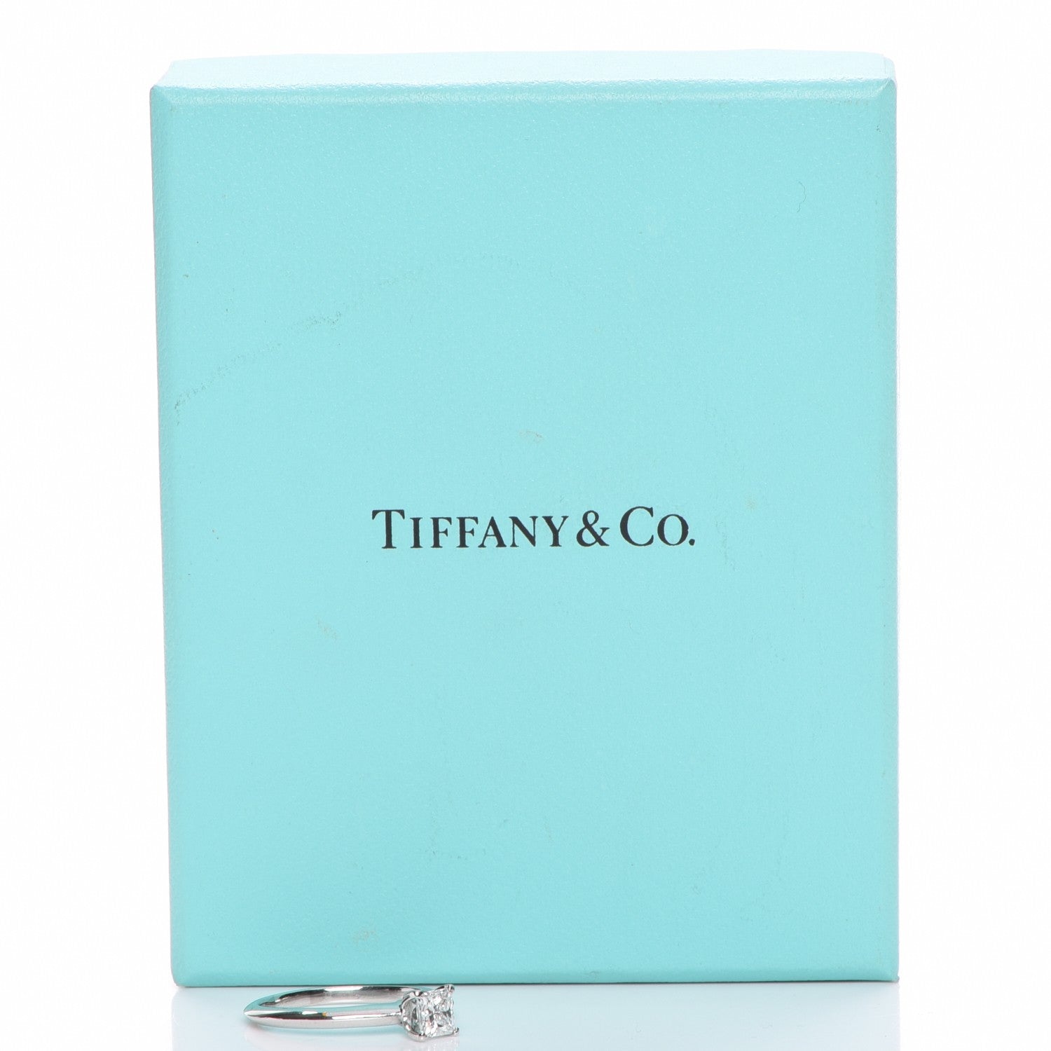 Tiffany Platinum .56 ct Princess Cut Diamond Engagement Ring 8 9 of 9