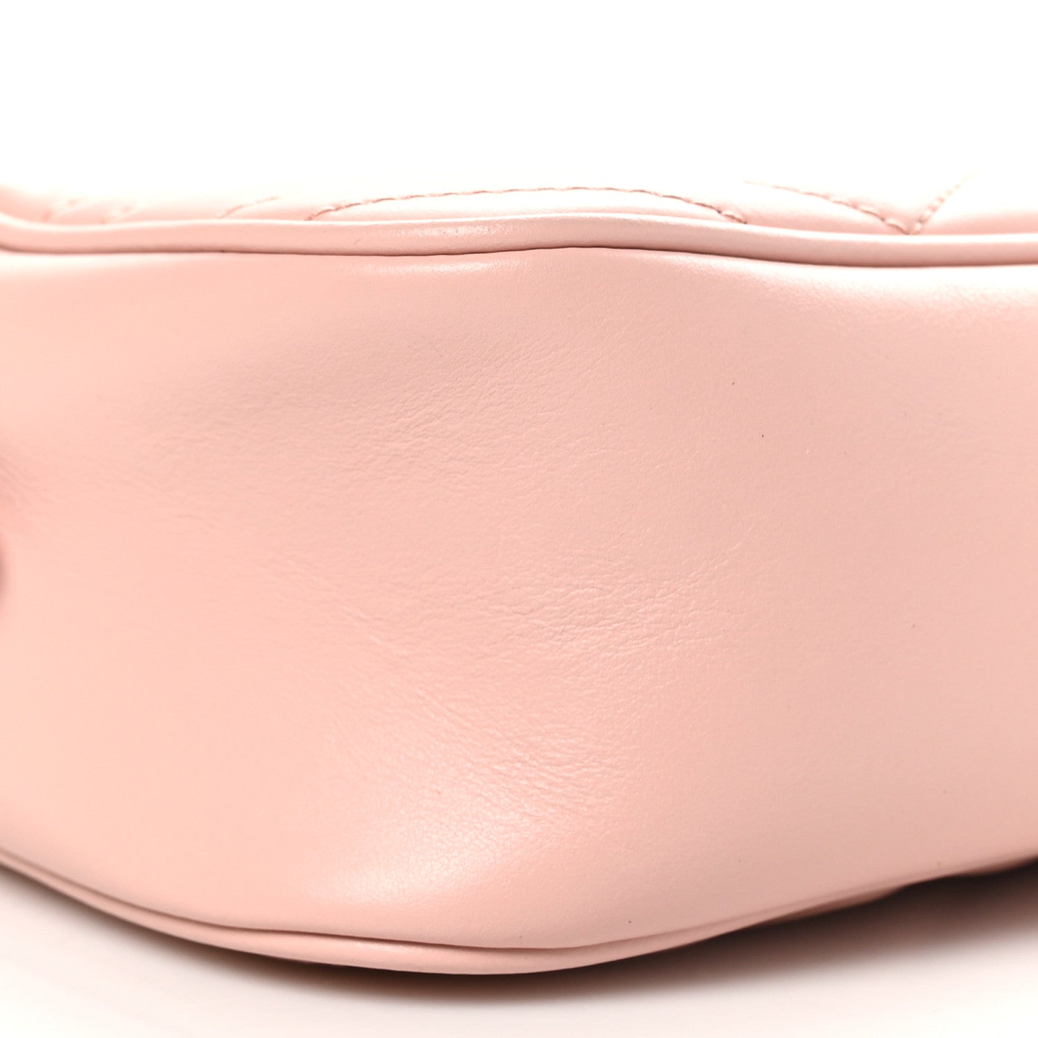 Gucci Calfskin Matelasse Small GG Marmont Chain Shoulder Bag Perfect Pink 9 of 10