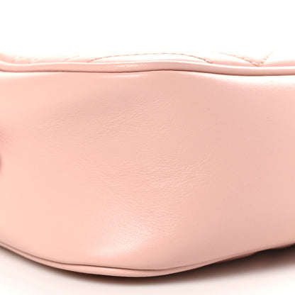 Gucci Calfskin Matelasse Small GG Marmont Chain Shoulder Bag Perfect Pink 9 of 10