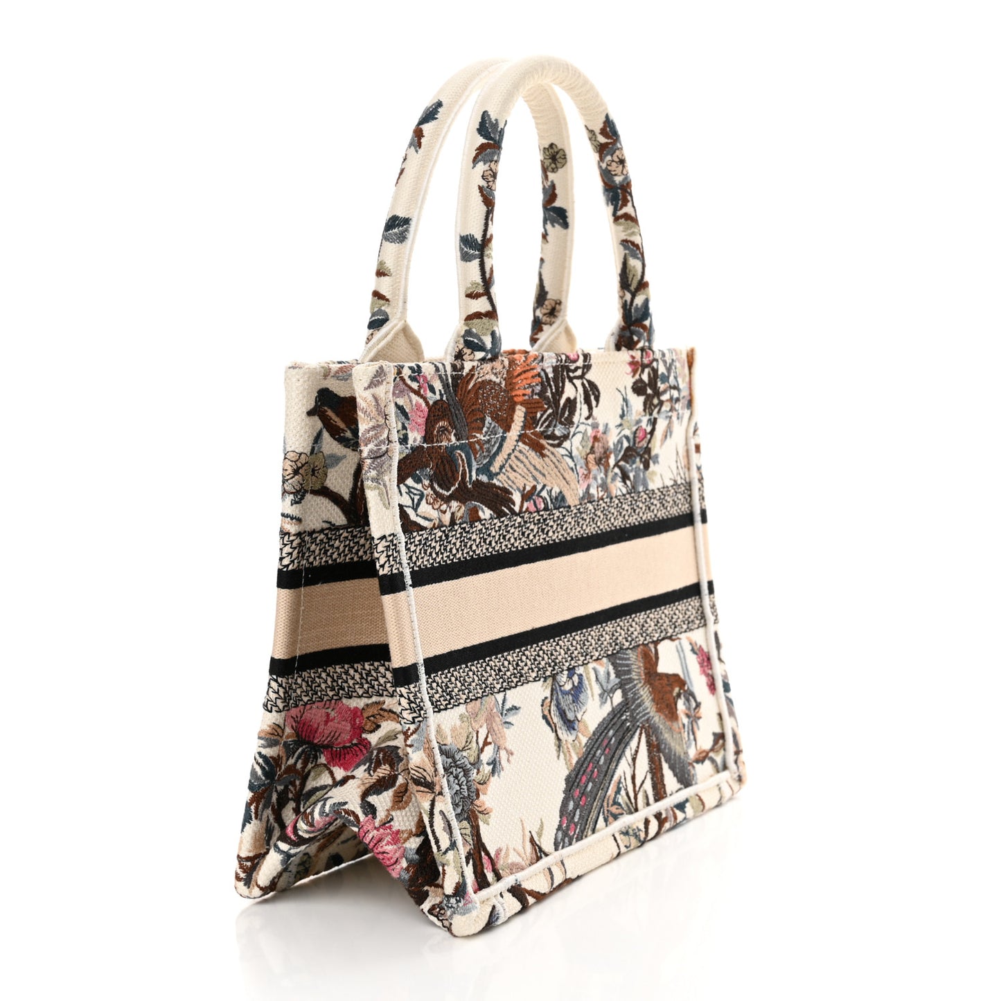 Canvas Jardin Botanique Embroidered Small Book Tote Multicolor