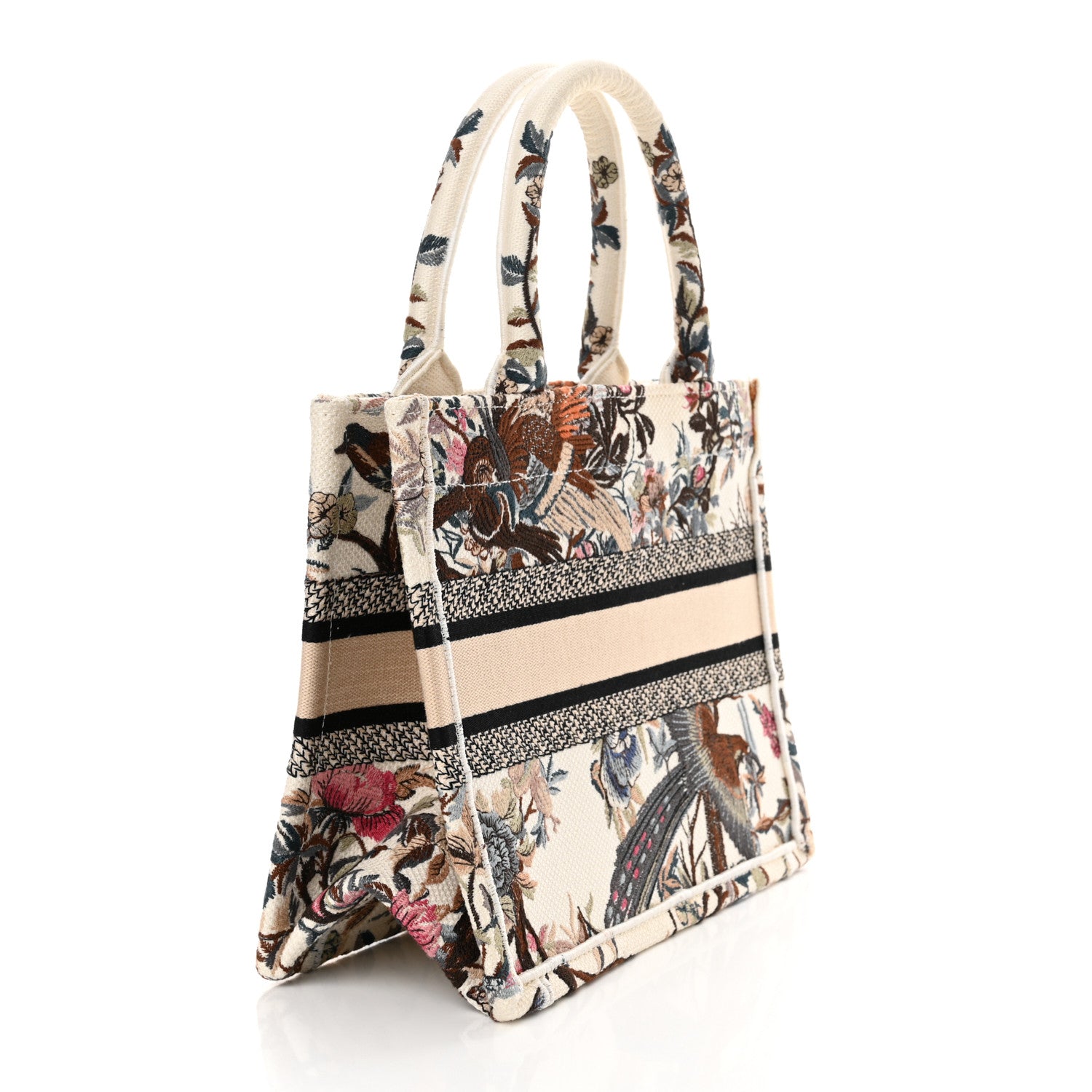 Christian Dior Canvas Jardin Botanique Embroidered Small Book Tote Multicolor 3 of 18