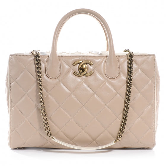 Leather Portobello Tote Beige