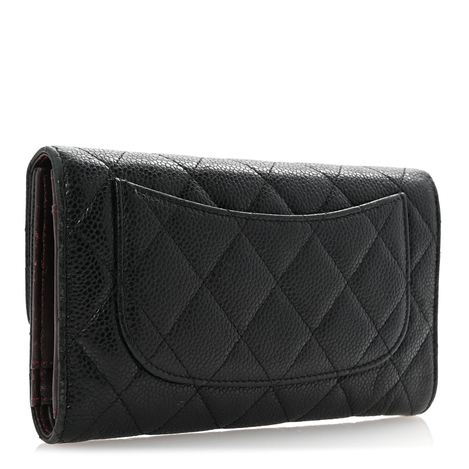 Chanel Caviar Quilted Long Flap Wallet Black 3 of 8