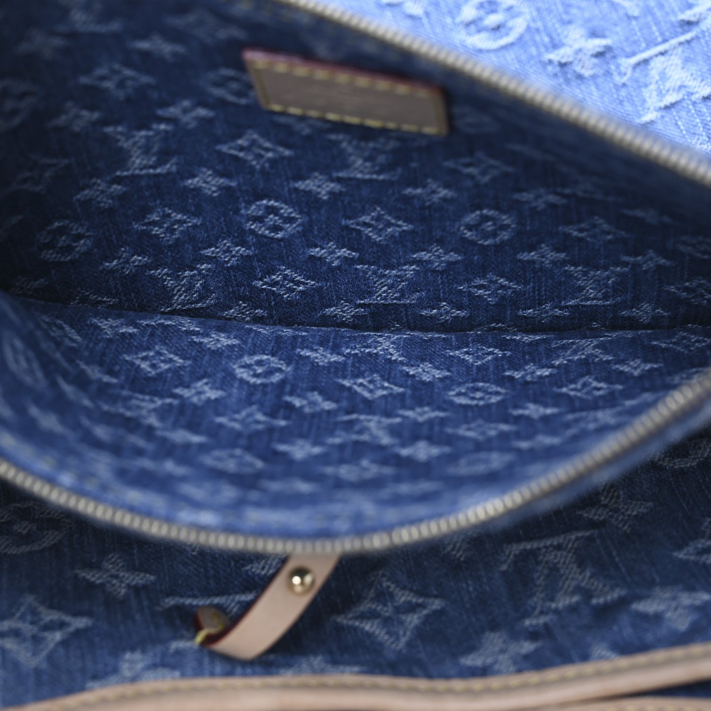 Monogram Denim CarryAll MM Blue