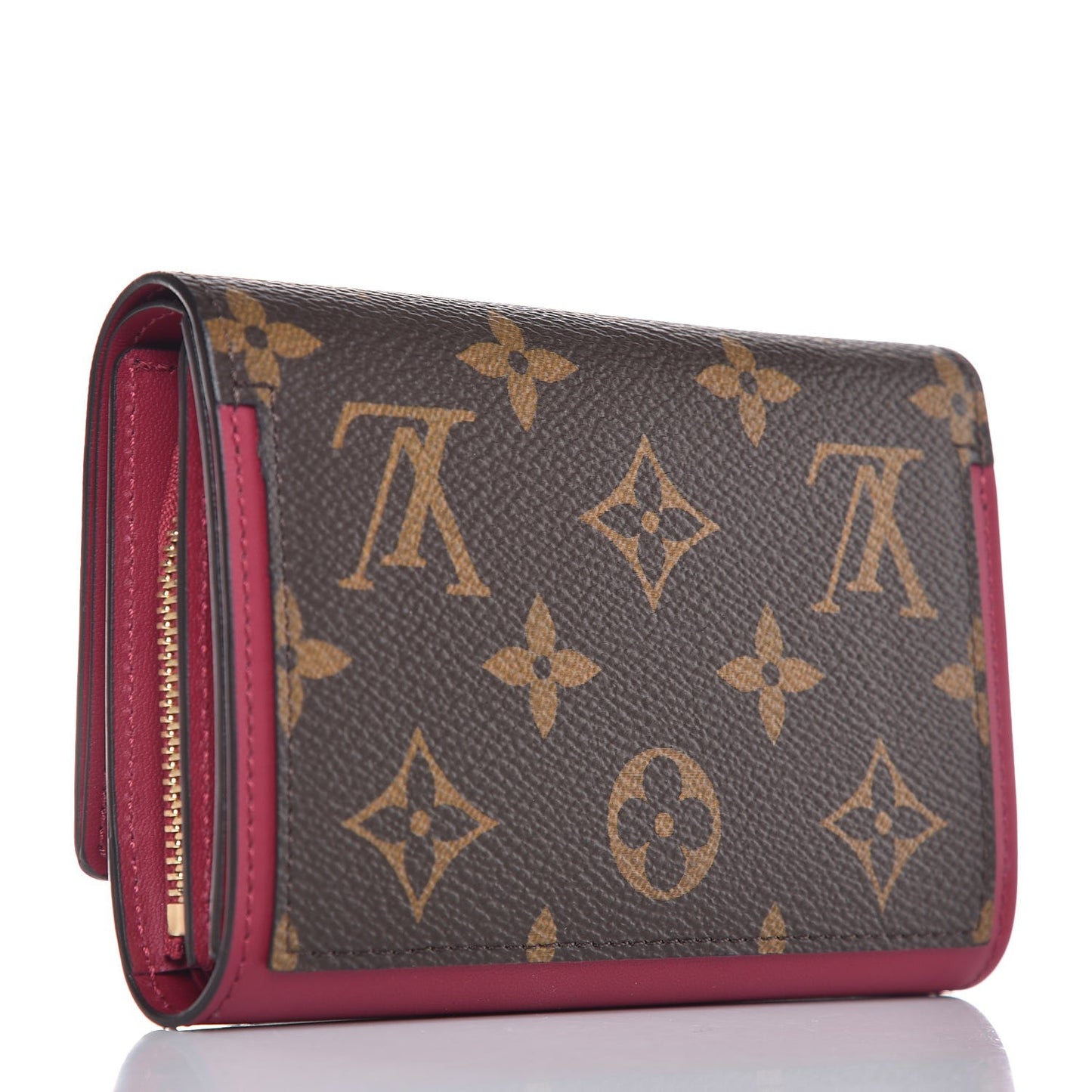Monogram Flore Compact Wallet Fuchsia