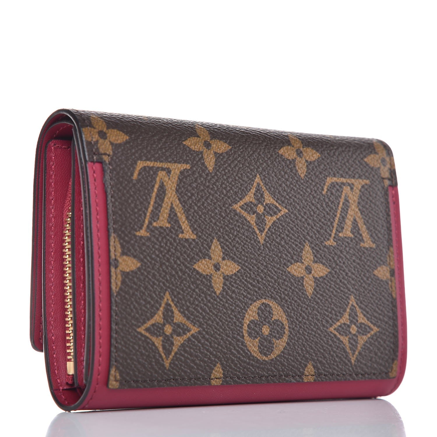 Louis Vuitton Monogram Flore Compact Wallet Fuchsia 3 of 7