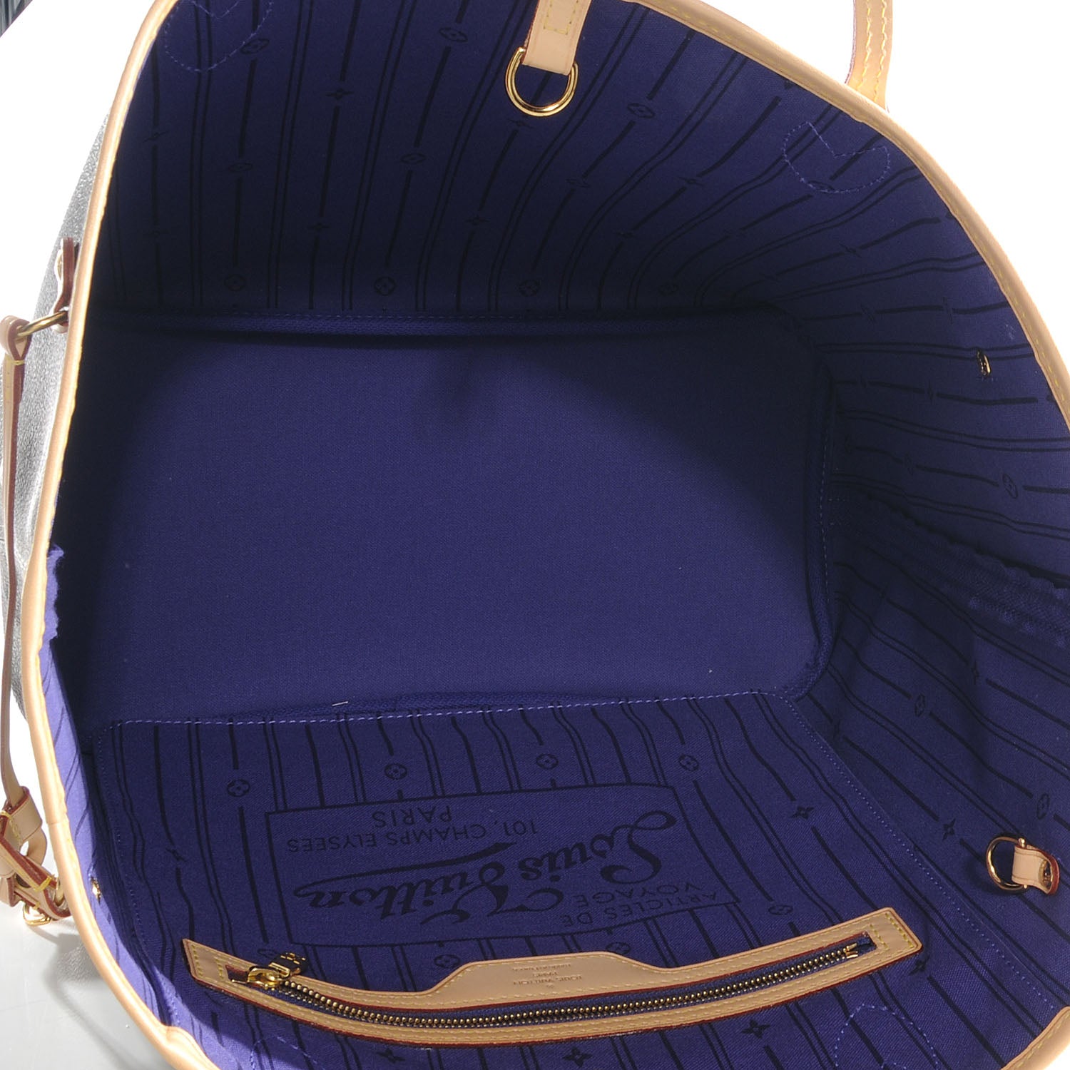 Louis Vuitton Monogram My LV Heritage Neverfull MM Violet Blue Marine 6 of 8