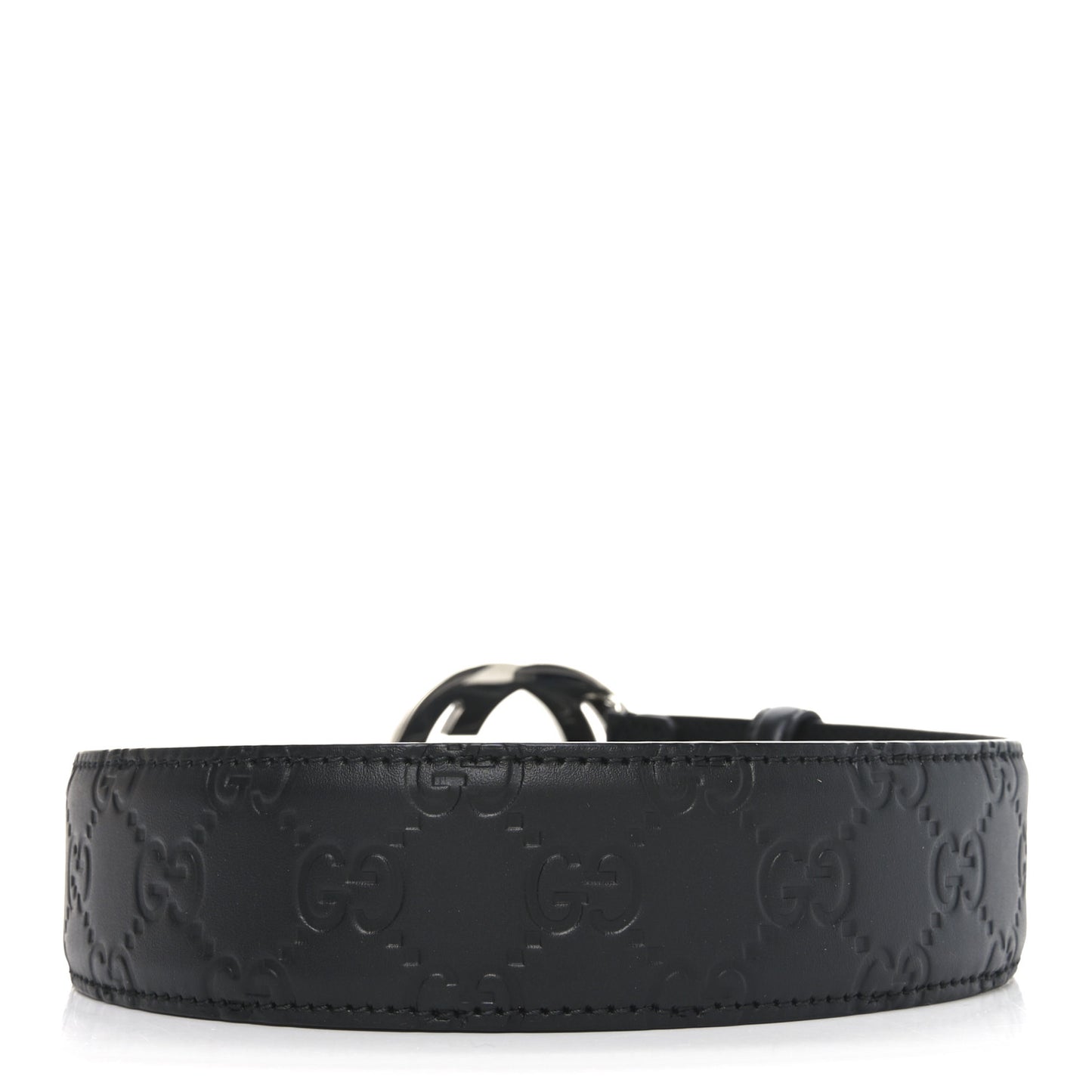 Guccissima Signature Interlocking G 40mm Belt 115 46 Black