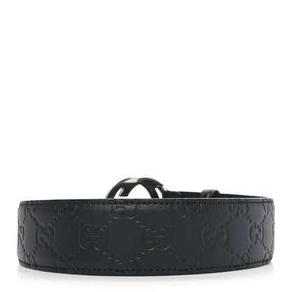 Gucci Guccissima Signature Interlocking G 40mm Belt 115 46 Black 2 of 5
