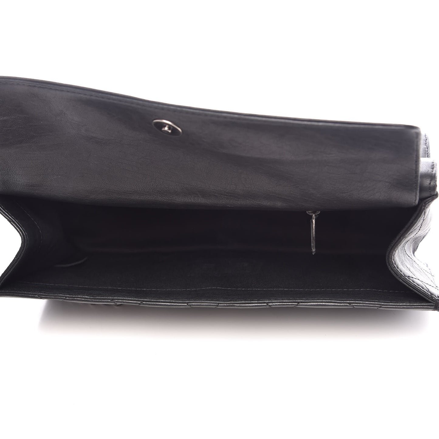 Washed Lambskin Jumbo Take Away Flap Black