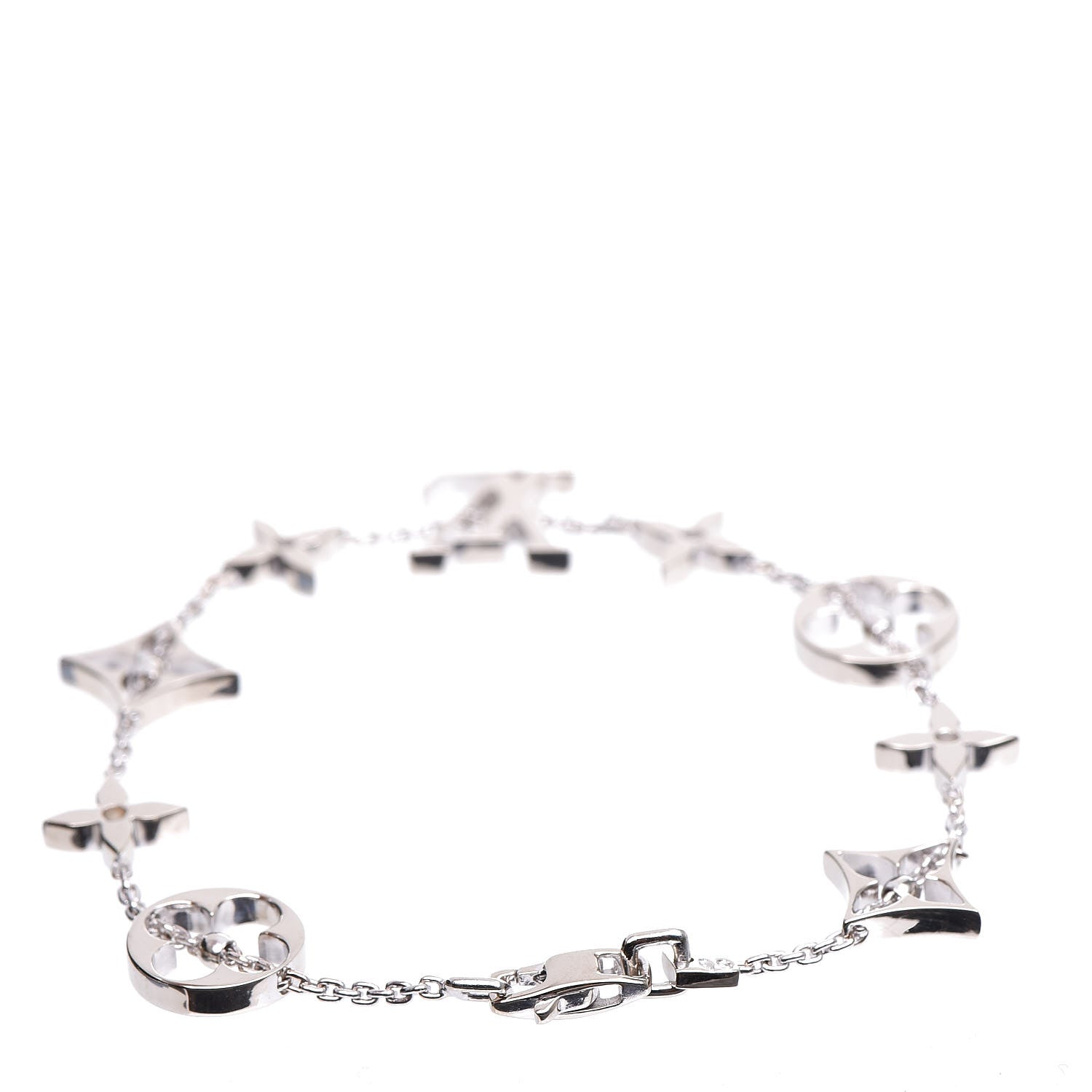 Louis Vuitton 18K White Gold Monogram Bracelet 3 of 6