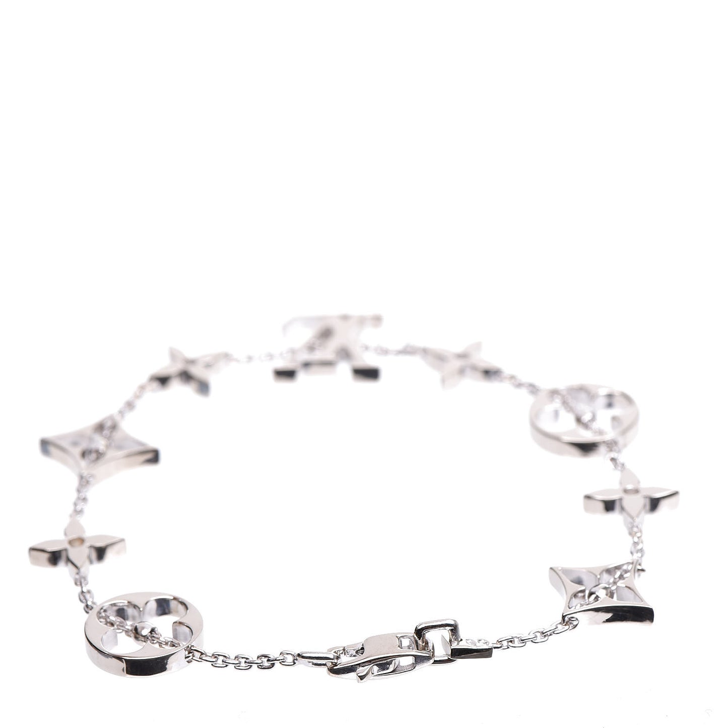 18K White Gold Monogram Bracelet