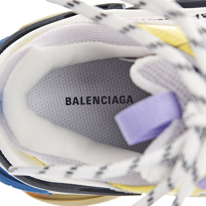 Balenciaga Fabric Mesh Womens Triple S Sneakers 38 White Purple Yellow 6 of 9