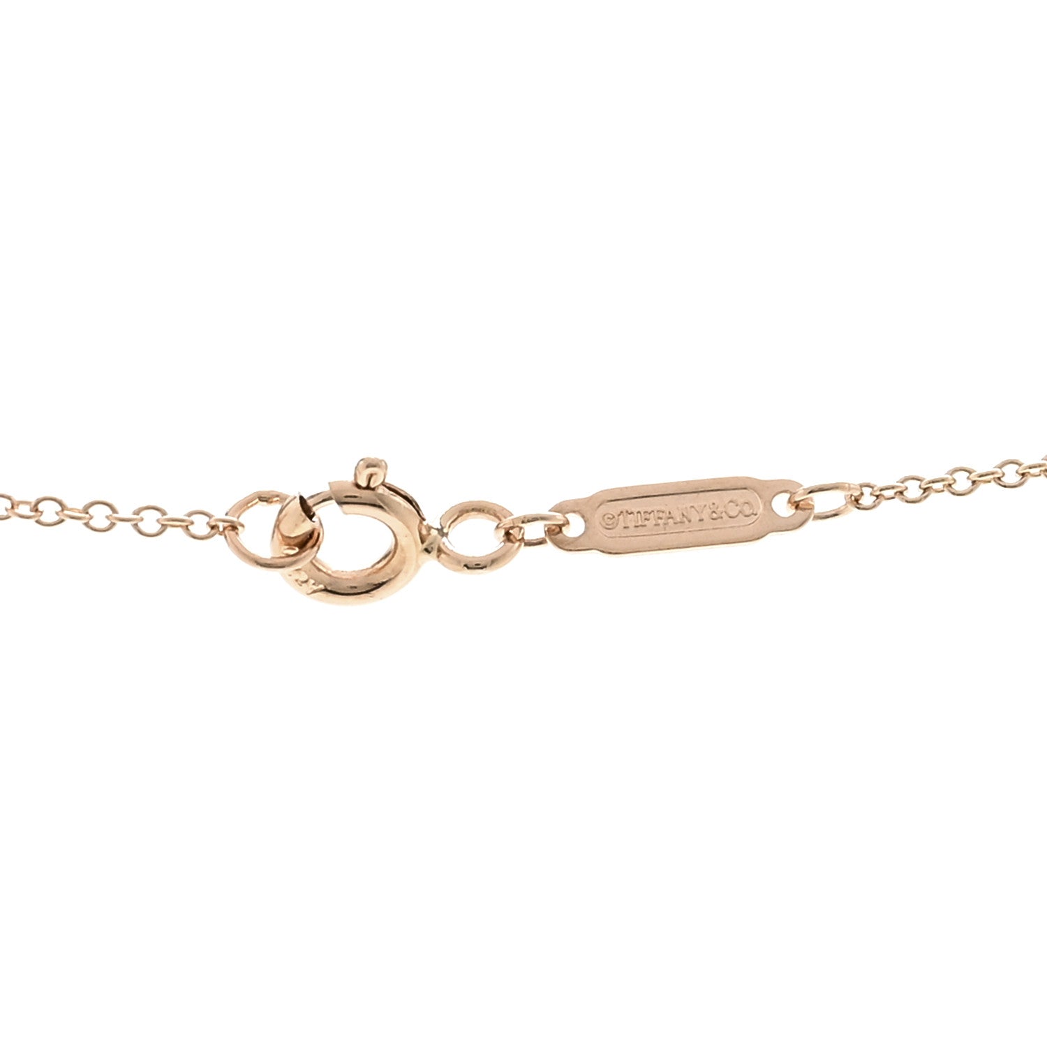 Tiffany 18K Rose Gold Enamel Love Rainbow Charm Pendant Necklace Multicolor 4 of 5