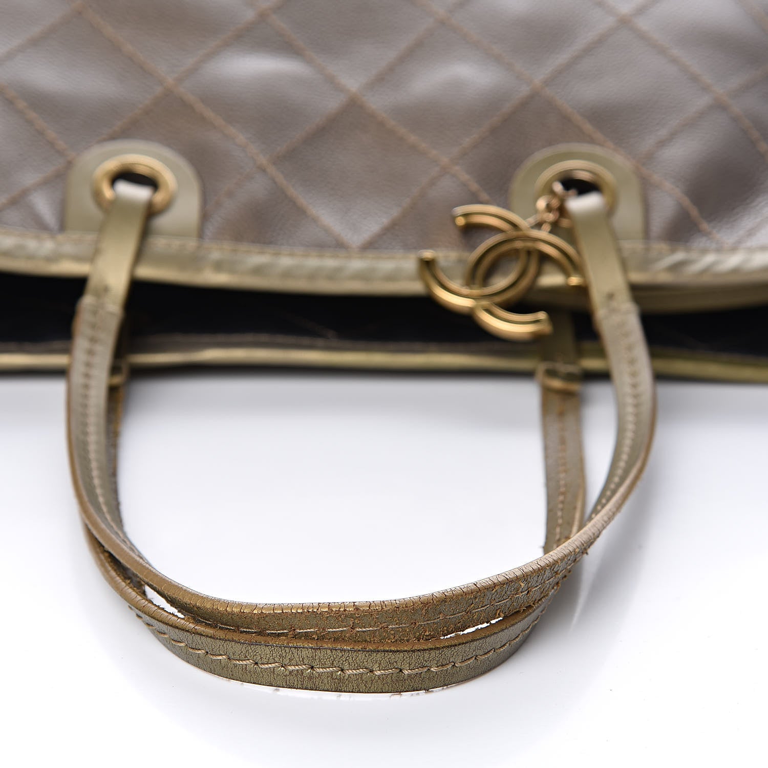 Chanel Grained Calfskin Large Shopping Fever Tote Gold 14 of 16