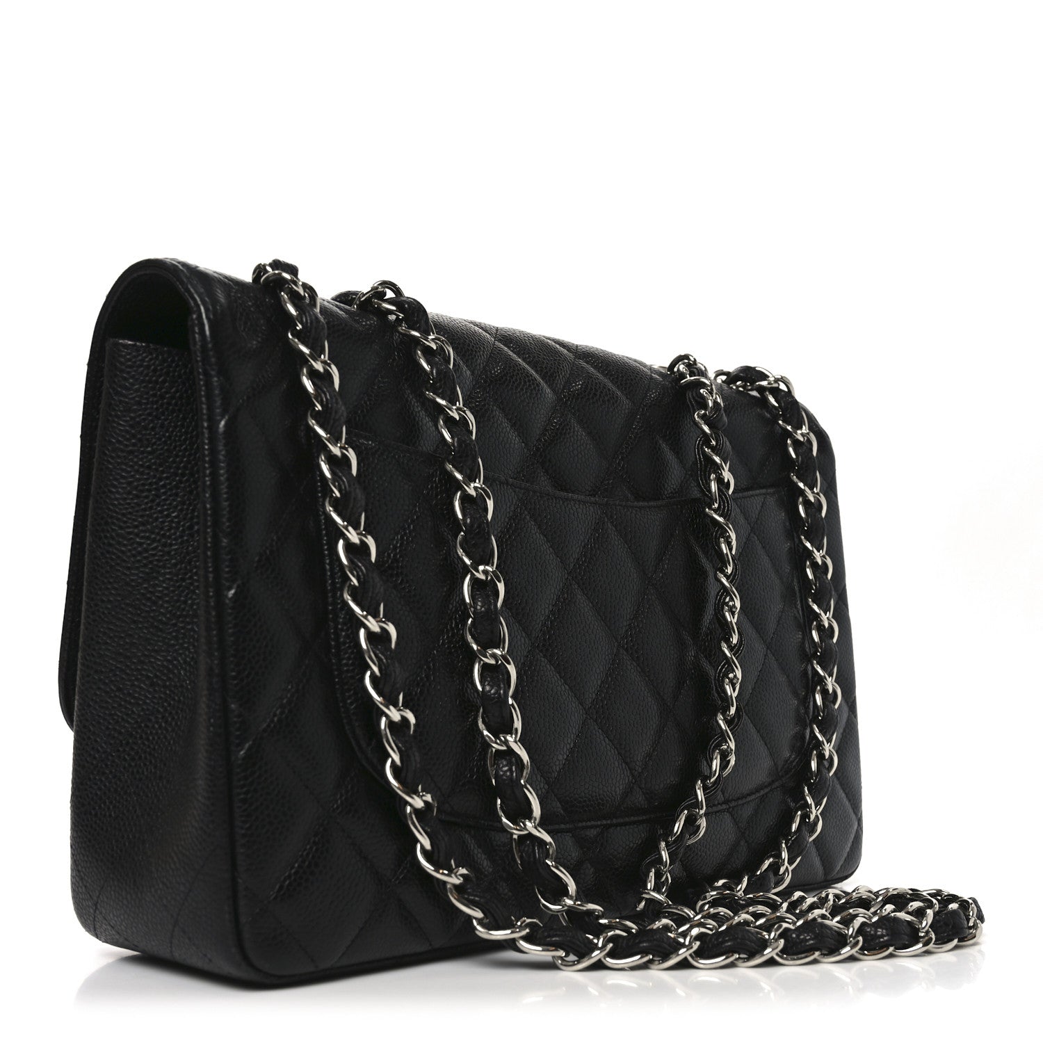 Chanel Caviar Quilted Jumbo Single Flap Black 3 of 11
