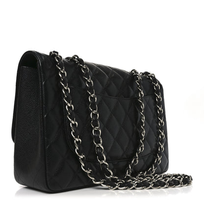 Chanel Caviar Quilted Jumbo Single Flap Black 3 of 11