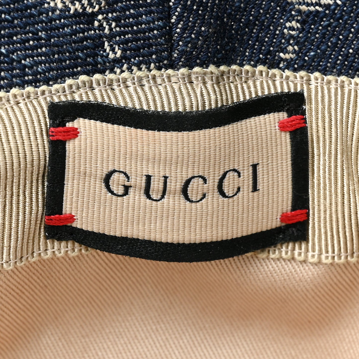 Eco Washed Denim GG Monogram Brim Hat M Blue