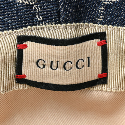 Gucci Eco Washed Denim GG Monogram Brim Hat M Blue 8 of 9