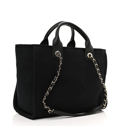 Chanel Mixed Fibers Small Deauville Tote Black 3 of 11