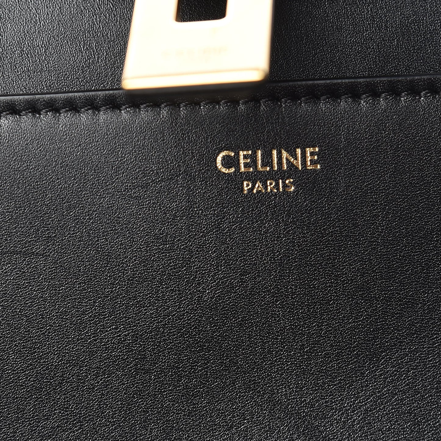 Satinated Calfskin Medium 16 Top Handle Bag Black