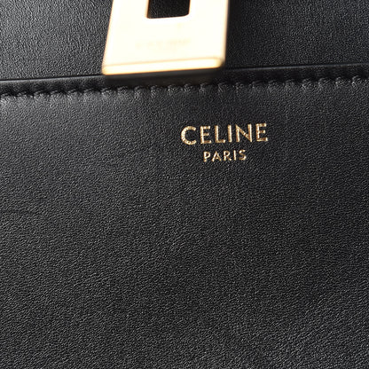 Celine Satinated Calfskin Medium 16 Top Handle Bag Black 8 of 15