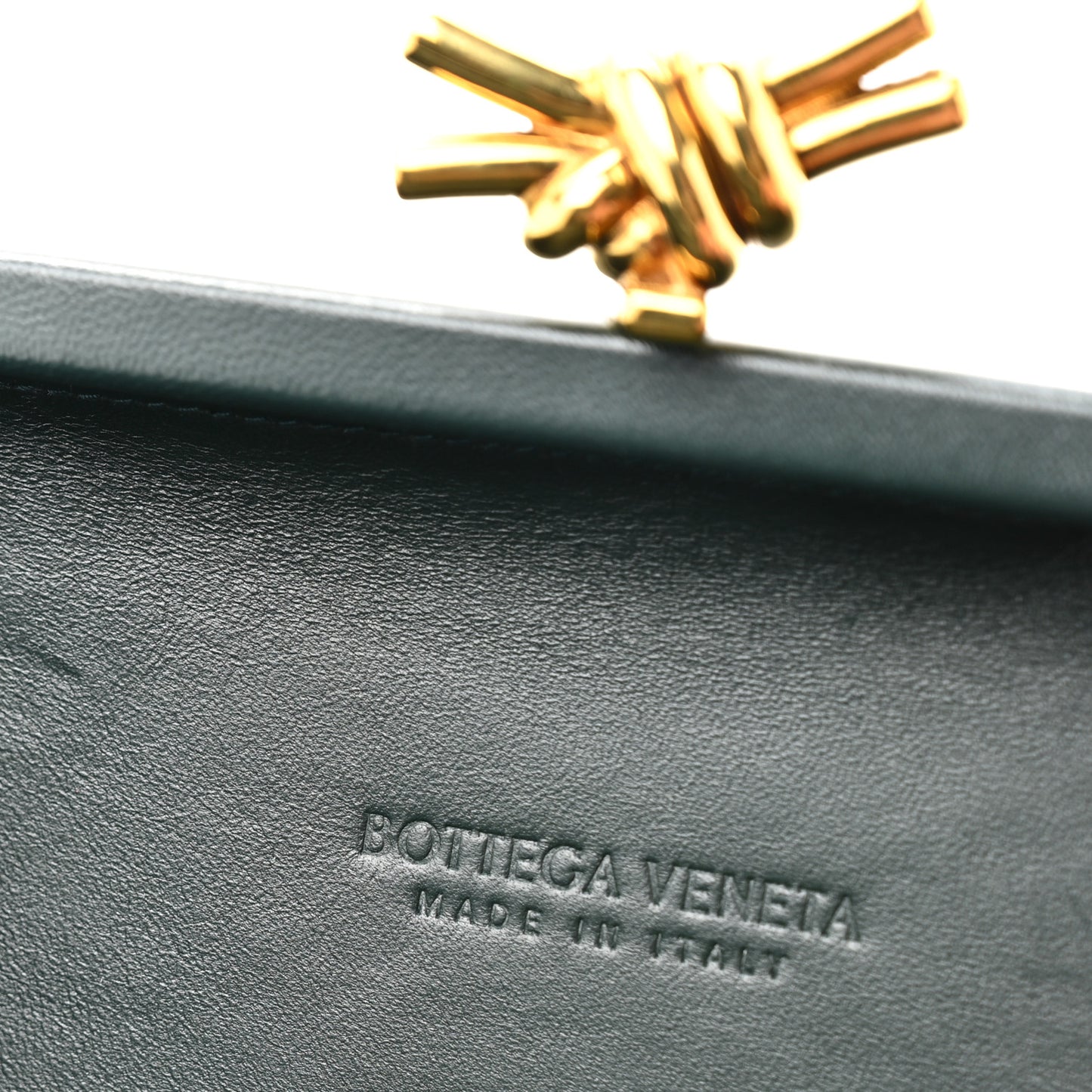 Nappa Intrecciato Knot Clutch Inkwell