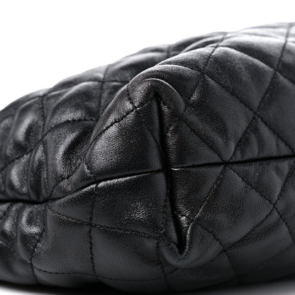 Saint Laurent Lambskin Quilted Maxi Icare Shopping Tote Black 9 of 10