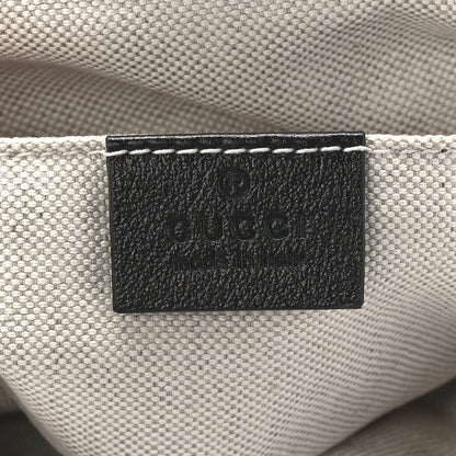 Gucci Raffia Azalea Calfskin Crochet Flower Small GG Marmont Shoulder Bag Natural Ecru Black 6 of 12