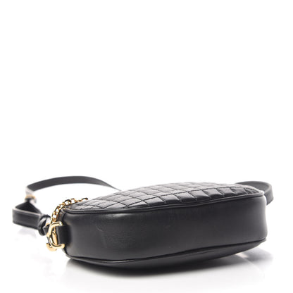 Celine Calfskin Quilted Small C Charm Bag Black 4 of 12