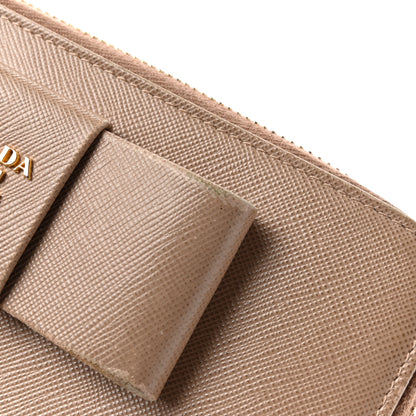 Prada Saffiano Fiocco Bow Zip Around Wallet Cammeo 12 of 12