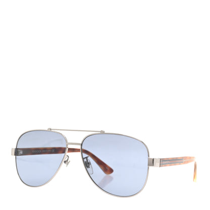 Gucci Web Aviator Sunglasses GG0528S Tortoise 1 of 8