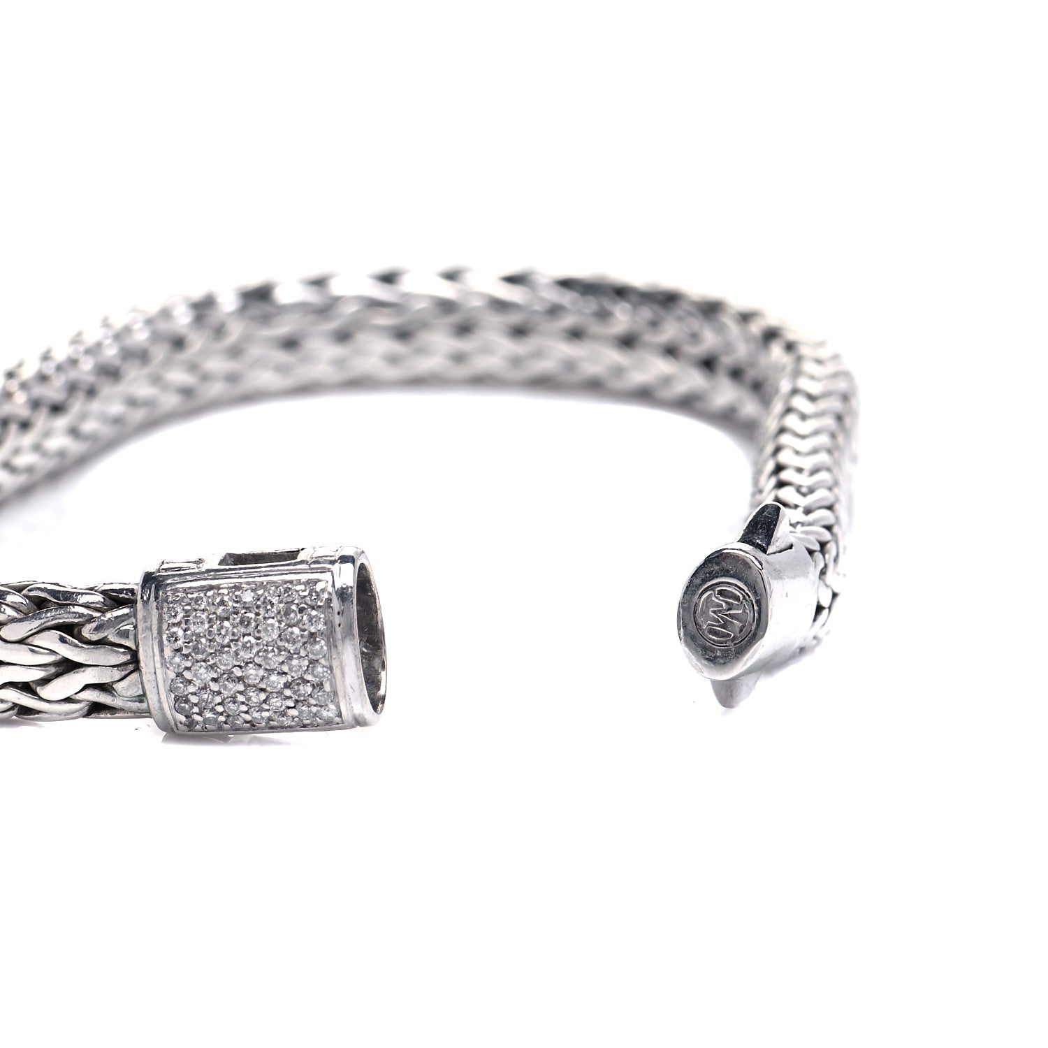 John Hardy Sterling Silver Diamond 7mm Classic Chain Bracelet 7 of 7
