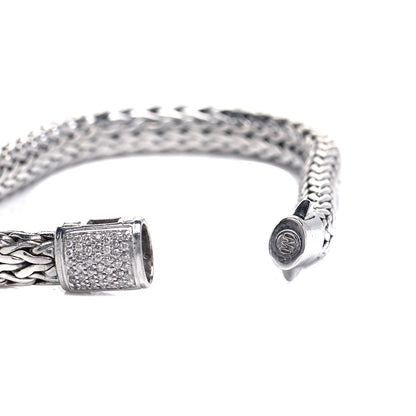 John Hardy Sterling Silver Diamond 7mm Classic Chain Bracelet 7 of 7