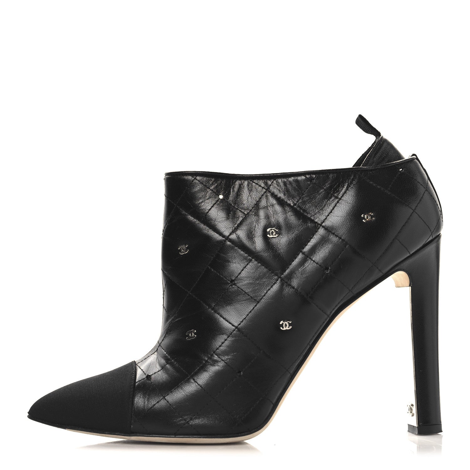 Chanel Lambskin Quilted CC Cap Toe Booties 41 Black 1 of 11