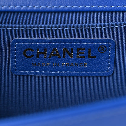 Chanel Calfskin Quilted Medium Boy Flap Blue 6 of 10