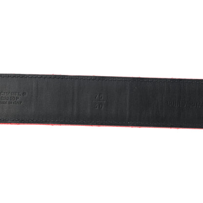 Chanel Caviar Quilted CC Chain Belt 75 30 Red 4 of 7