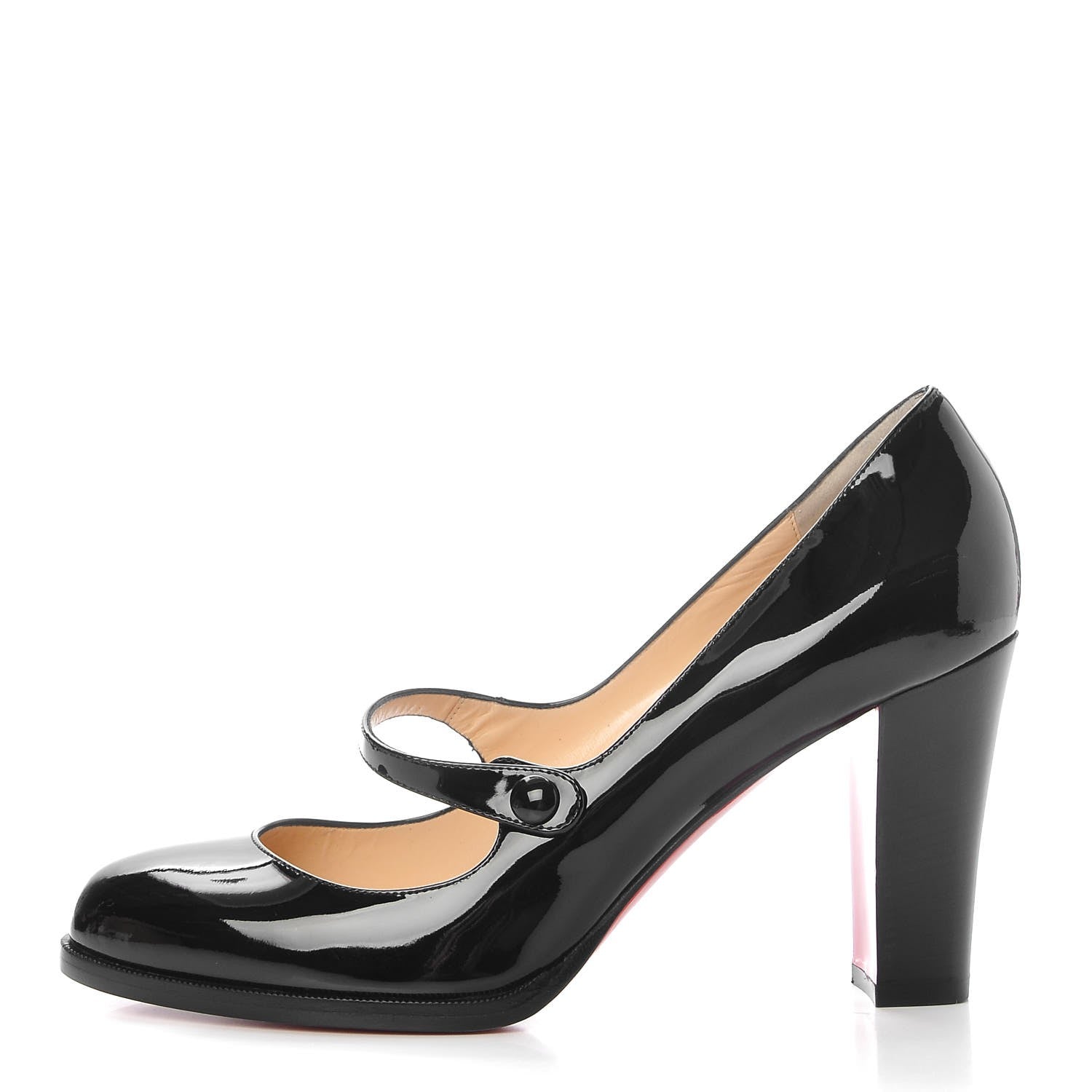 Christian Louboutin Patent Top Street 85 Mary Jane Pumps 40 Black 1 of 9