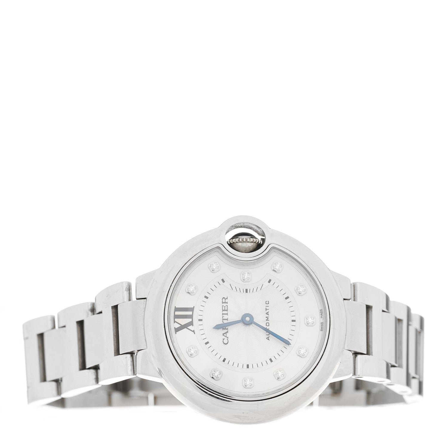 Cartier Stainless Steel Diamond 33mm Ballon Bleu De Cartier Automatic Watch 2 of 5