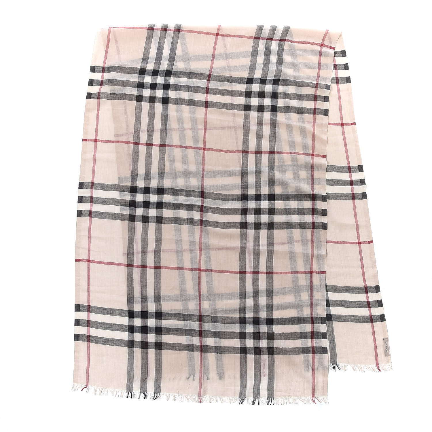 Burberry Wool Silk Gauze Giant Check Scarf Trench 3 of 4