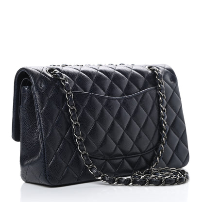 Chanel Caviar Quilted Medium Double Flap Navy 3 of 12