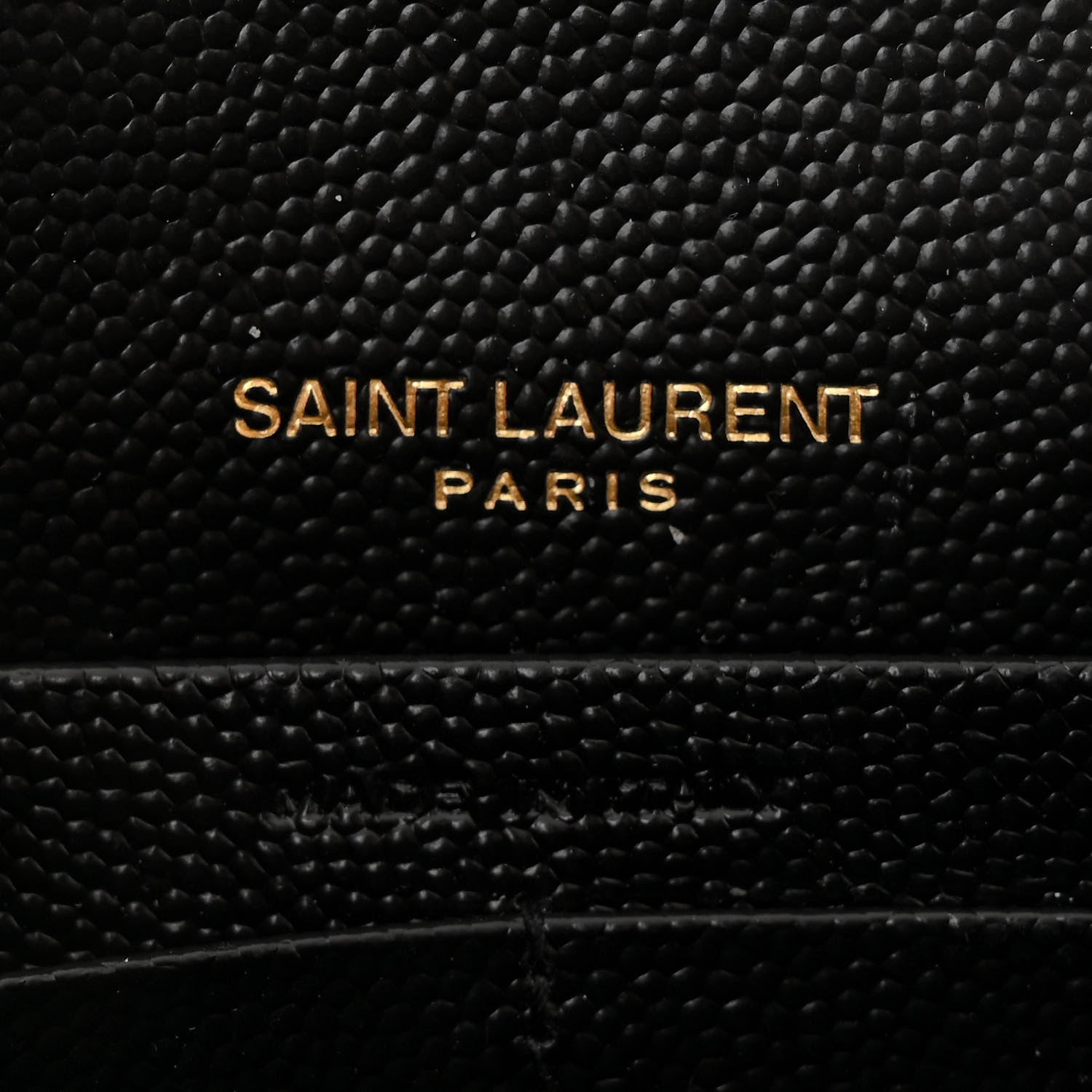 Saint Laurent Grain De Poudre Matelasse Chevron Monogram Envelope Chain Wallet Black 6 of 12