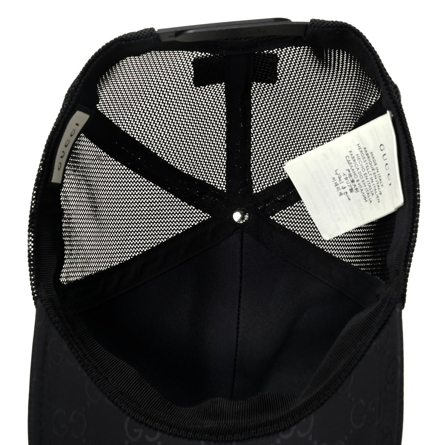 Nylon Monogram Baseball Hat L Black
