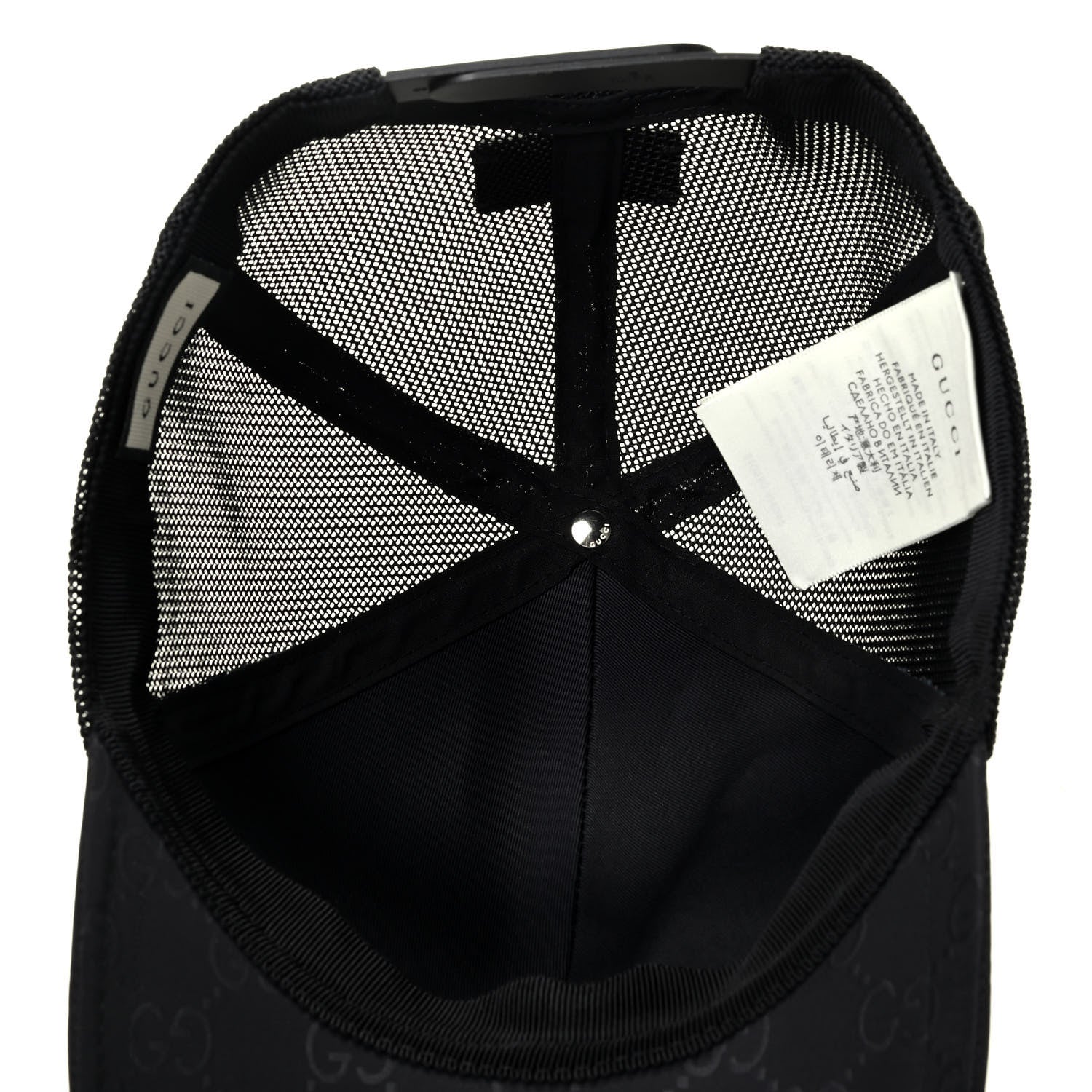 Gucci Nylon Monogram Baseball Hat L Black 3 of 3