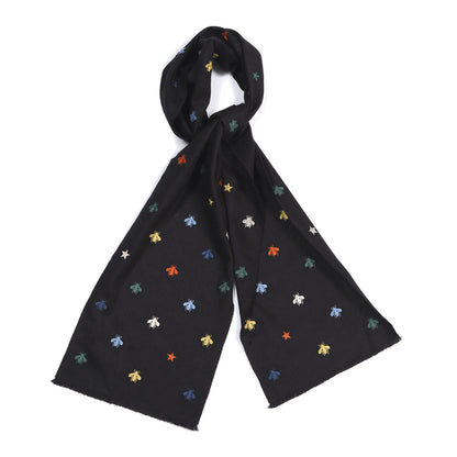 Gucci Silk Cashmere Bee Stardust Scarf Black 1 of 4